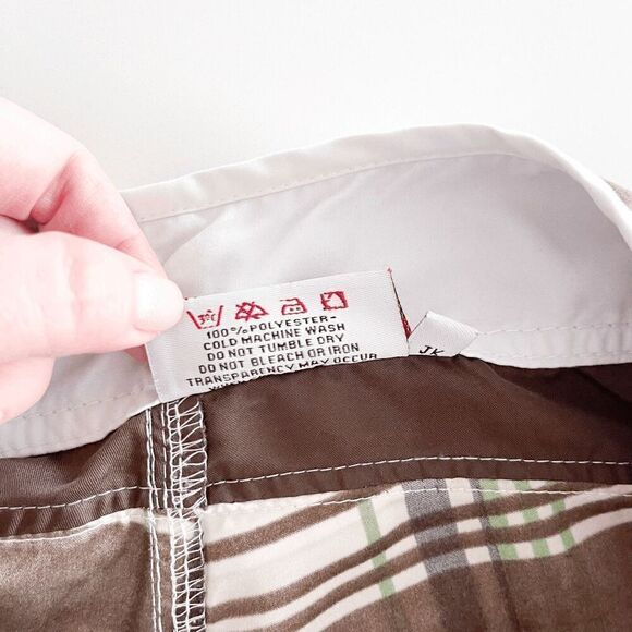 Billabong Mens Board Shorts Plaid Embroidered Signature Trunks Brown Sz 36 - Picture 5 of 10